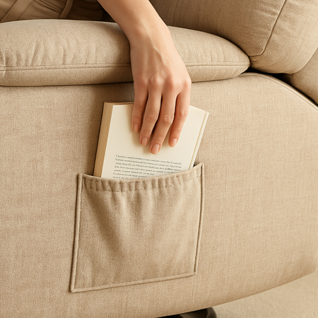 Rozkładany Fotel relaksacyjny obrotowy Spacetronik Flax 04M bujany beżowy