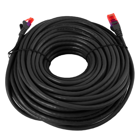 RJ45 CAT 6 U/UTP AWG24 čierny 25 m kábel