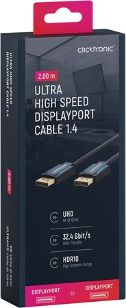 CLICKTRONIC DisplayPort DP - DP 1.4 8K 2m kábel