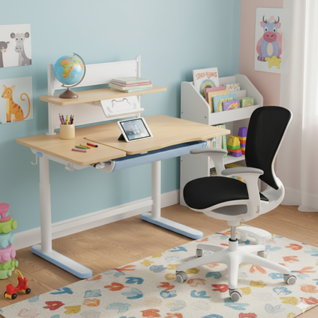 Spacetronik SPE-X116AT electric desk with shelf