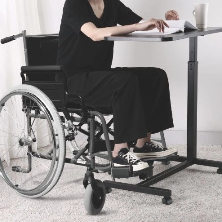 Zestaw wypoczynkowy fotel elektryczny Spacetronik Flax 04M zielony + stolik regulowany