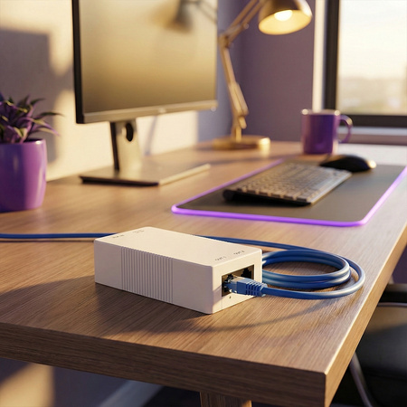 Rozšiřovač Ethernet PoE 2x 100Mbps SP-EPOEF21