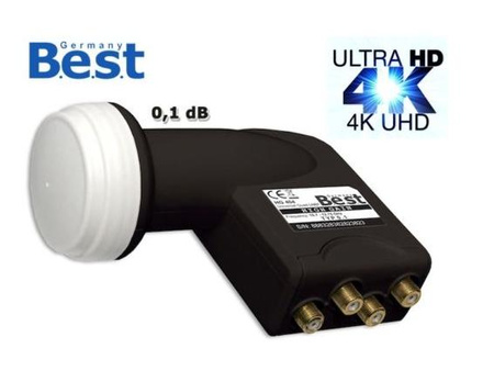LNB Quad BEST HG 404 Ultra Black 0.1dB