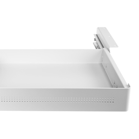 Under-Desk Storage Drawer USB Ports Large Black