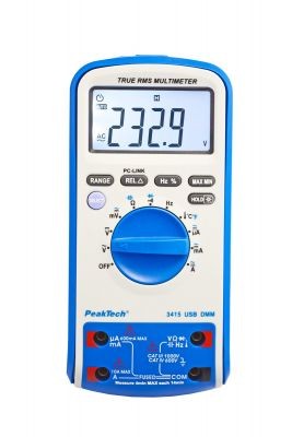 PeakTech 3415 digital multimeter with USB and TrueRMS