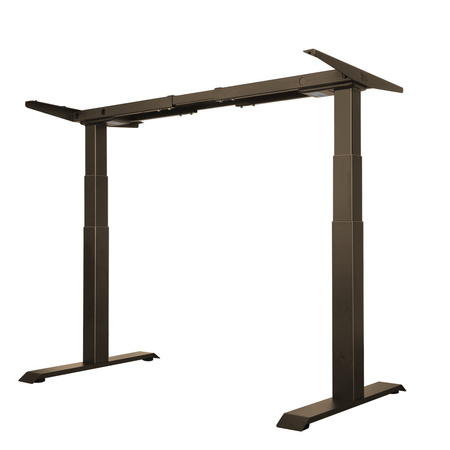 Biurko regulowane Vegard elektryczne dwusilnikowe MDF beżowo-zielone