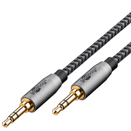Audiokabel Jack 35mm x2 Goobay Plus TEXTIL 1m