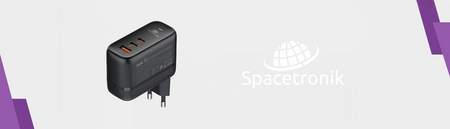 65W GaN SR101 2x USB-C, 1x PD QC charger