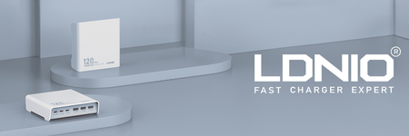 Ładowarka 120W 6 portów USB A i C Ldnio Q605 white