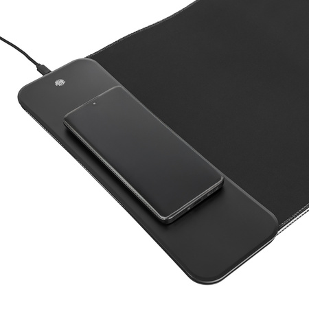 Mata mutispandeksowa RGB z ładowarką Qi 80x30cm