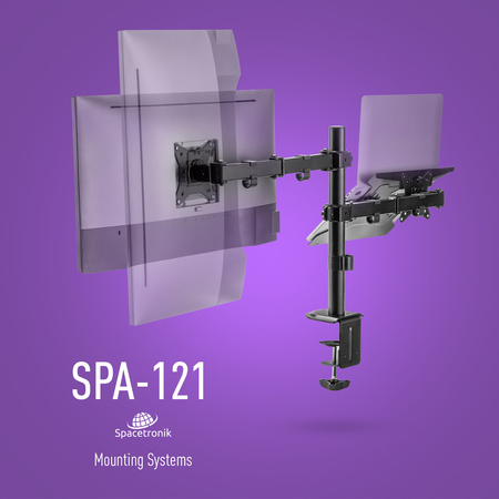 Uchwyt na monitor i laptop Spacetronik SPA-121