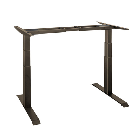 Biurko regulowane Vegard elektryczne dwusilnikowe MDF beżowo-złote