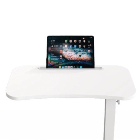 Zestaw wypoczynkowy fotel Spacetronik Flax 04M szary + stolik regulowany BUDDY