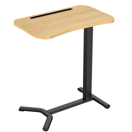 Buddy white table with manual height adjustment