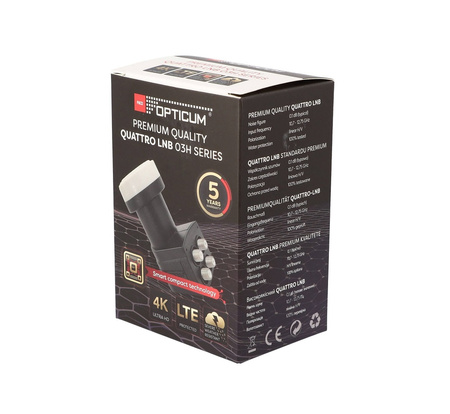 LNB QUATTRO OPTICUM RED 03H PREMIUM Converter