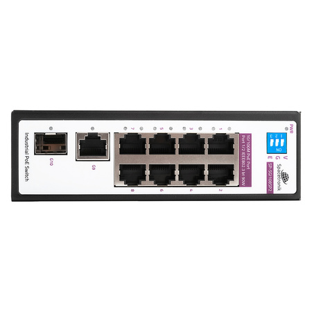 SWITCH 8portový SP-SGI108SP2 Priemyselný PoE SFP