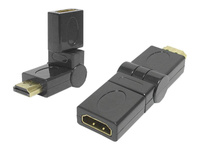 Adapter wt. HDMI - gn. HDMI angle 180/rotate 360