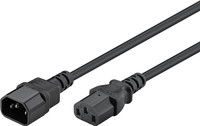 Napájecí kabel IEC C13 - C14 Goobay černý 3m