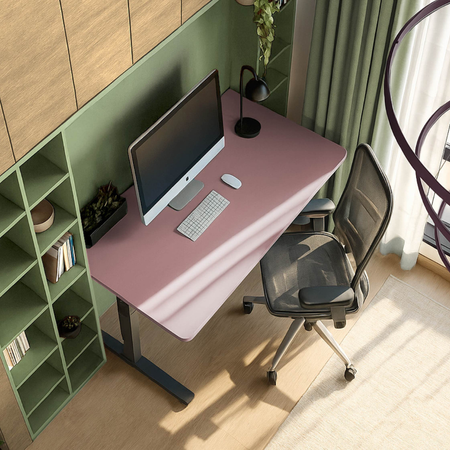 Stelaż elektryczny Spacetronik SPE-222OB + blat MDF premium róż