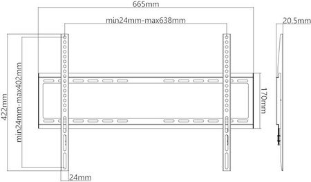 Goobay BASIC FIXED L 37"-70" TV-Halterung bis zu 35kg