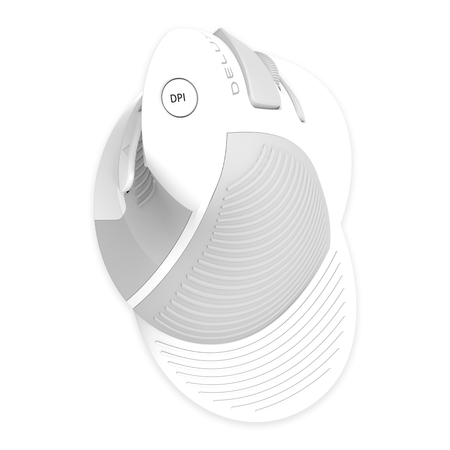 Ergonomická myš Delux M618G DB biela bezprašná