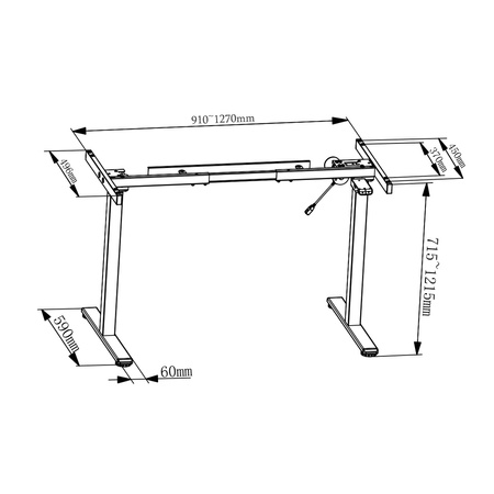 Spacetronik SPE-114RG electric desk rack