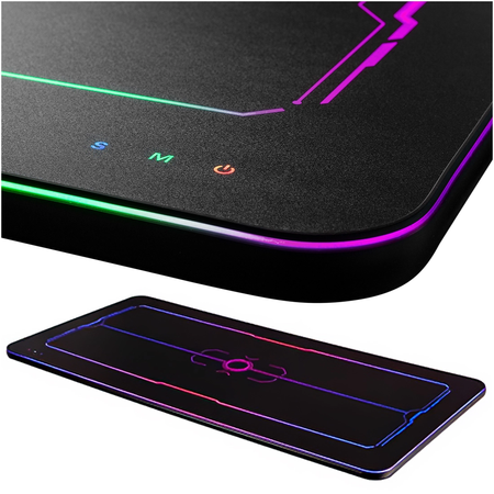 Zestaw gamingowy RGB: biurko elektryczne z regulacją + krzesło DORIS 11 120x60