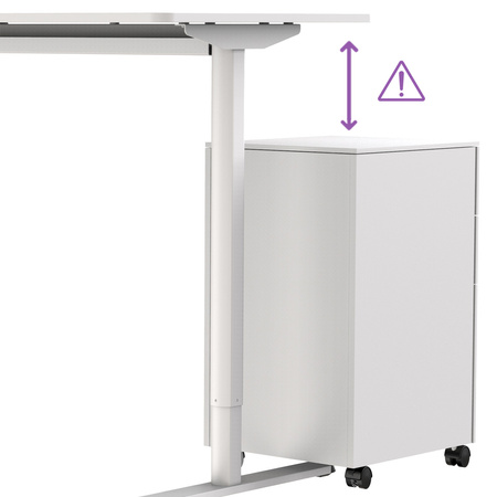 Spacetronik Moris SPE-O121 120x60 electric desk, White frame, Light wood top