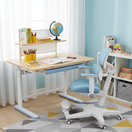 Spacetronik SPE-X116AT electric desk with shelf