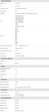 CCTV KIT AHD 8CH DVR 4x 720P kamery