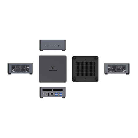 Minisforum UM790 PRO vysokorychlostní mini PC, AMD Ryzen 9 7940HS, AMD Radeon 780M, 64GB RAM DDR5, 2 x M.2 SSD 1 TB, Windows 11 Pro, 8K