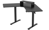 Biurko narożne regulowane SPEL112BB  Spacetronik 120x60 cm czarne