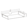 Laptop Bracket Under-Desk Storage Shelf White