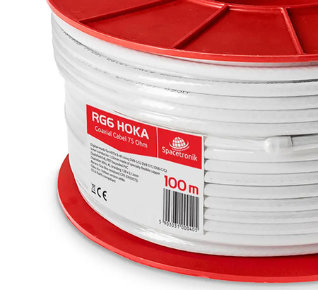 Kabel RG6 Spacetronik HOKA 102 CU Dualshield 6x100