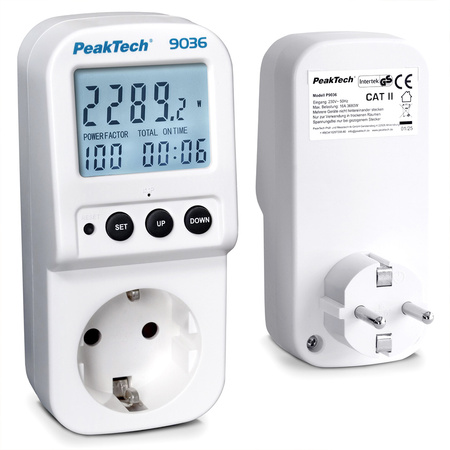 Cyfrowy Licznik Zużycia Energii PeakTech 9036