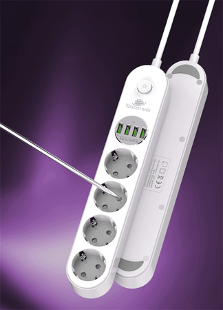 Spacetronik SR-203 4 port USB power strip