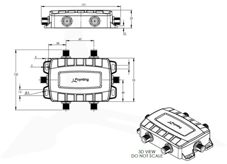 Diplexer WiFi 2.4/5GHz MIMO2x2 Poynting DPLX-2