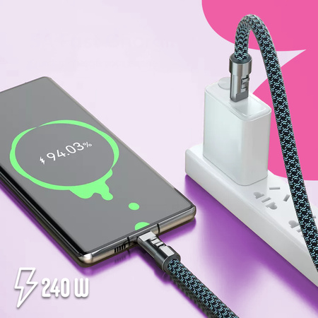 Kabel USB-C ze smyczą PD 240W 30cm BA