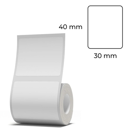 Etykiety seria B Niimbot 40x30 mm 230 szt. przezroczysta