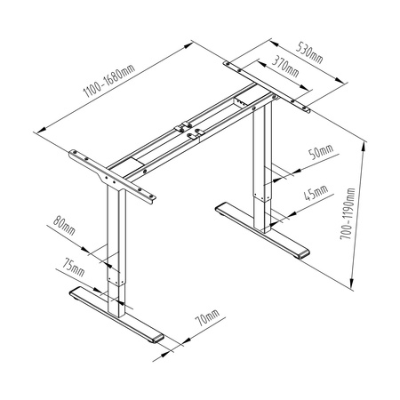 Electric desk stand SPE-214RB