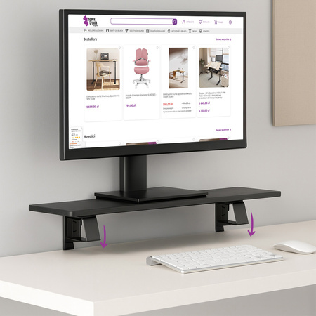 Podstawka pod monitor i laptopa Hugel Czarna