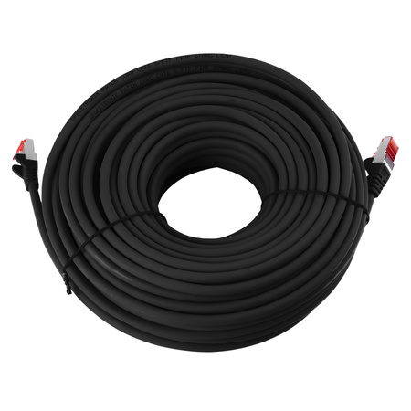 RJ45 CAT 6 S/FTP AWG27 LSZH kábel čierny 20m