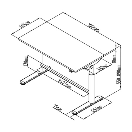 Spacetronik XD electric desk SPE-X112W