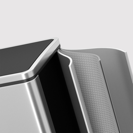 Funky Trash Can Silver Black Spacetronik Podwójny