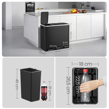 Funky Trash Can Ink Black Spacetronik Potrójny