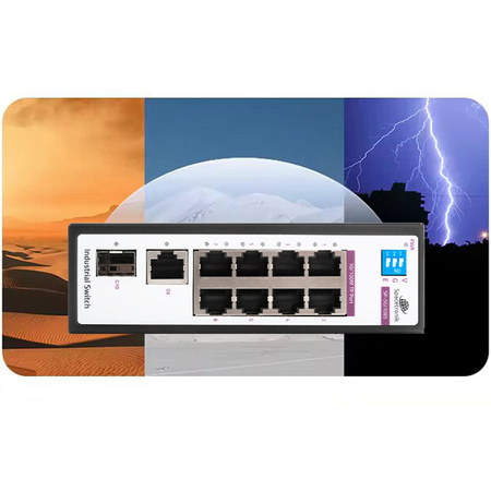 SWITCH 8portový SP-SGI108S priemyselný SFP