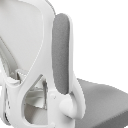 Zestaw do nowoczesnego biura: biurko elektryczne + fotel + szafka biały