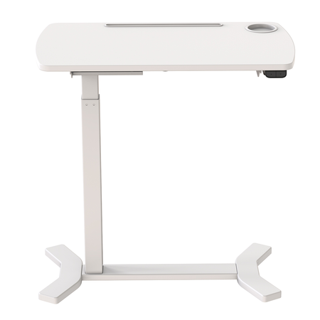 Electric adjustable table with wheels Buddy white