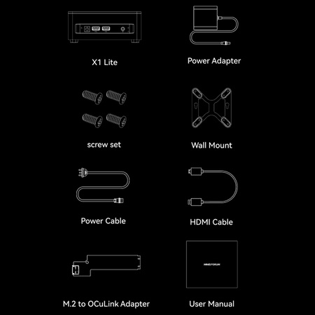 Minisforum X1 Lite AMD Ryzen 7 255, barebone 0+0