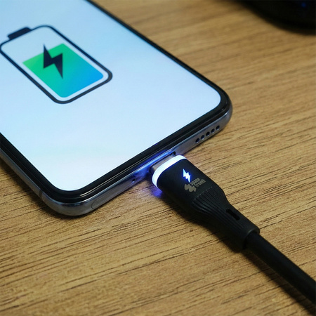 Kabel LED silikonowy USB2.0 do USB-C 2m